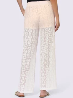 Pantalon en jersey motif découpé au laser