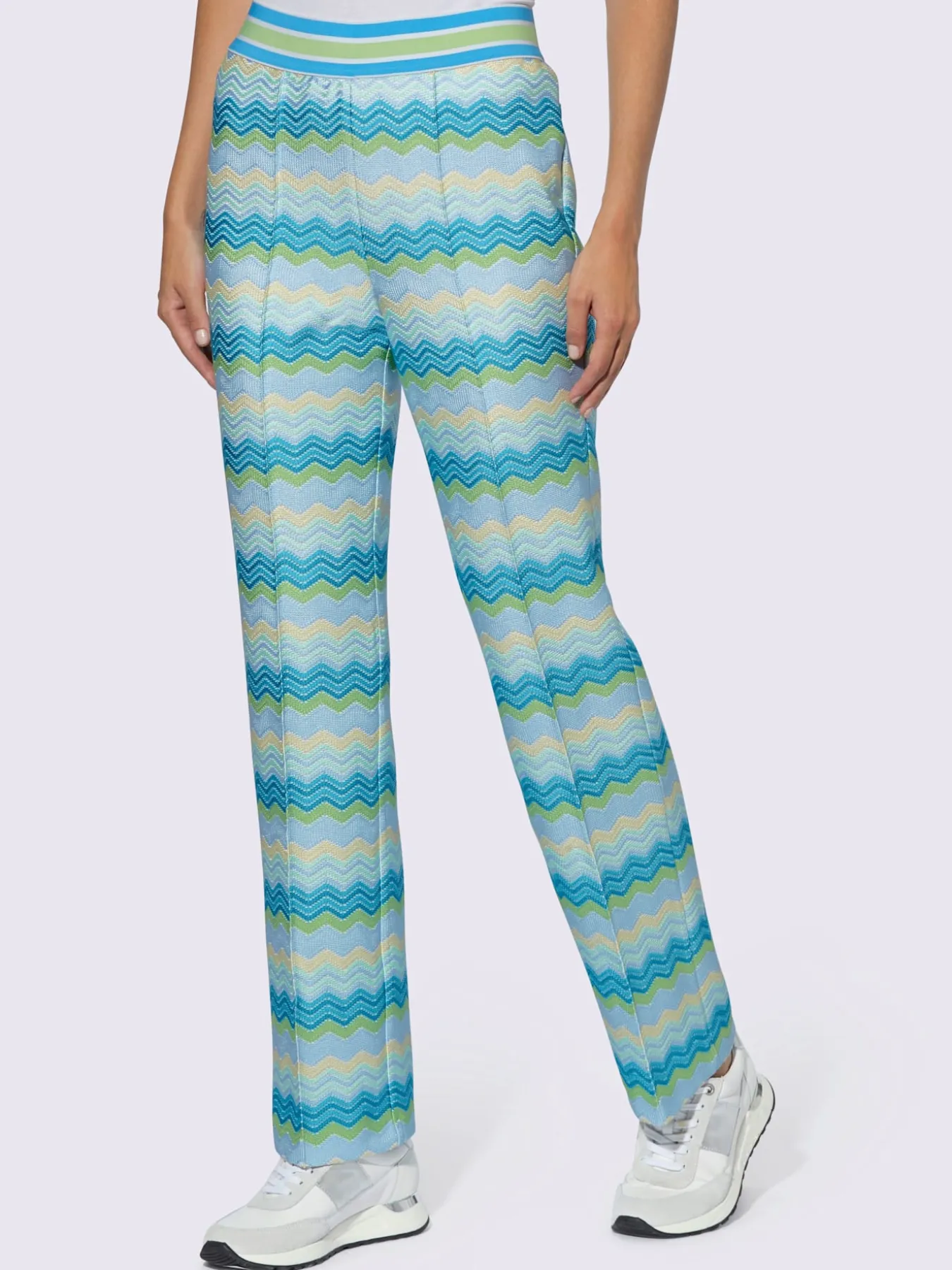 Pantalon en jersey motif structuré tendance