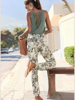 Pantalon en jersey pantalon de plage léger en viscose
