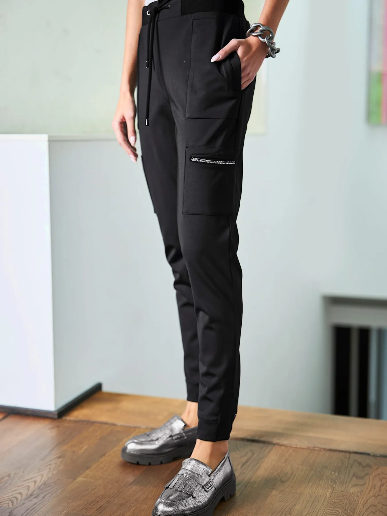 Pantalon en jersey style jogging tendance