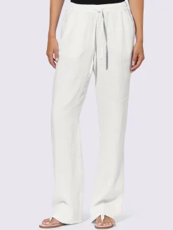 Pantalon en lin jambes larges mode