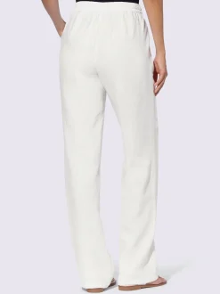 Pantalon en lin jambes larges mode