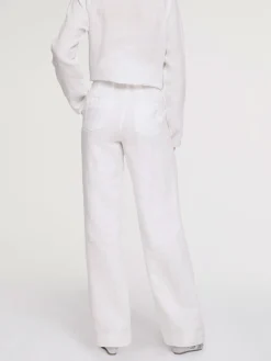 Pantalon en lin jambes larges