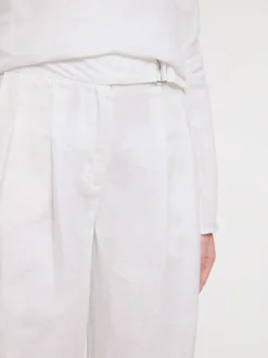 Pantalon en lin jambes larges