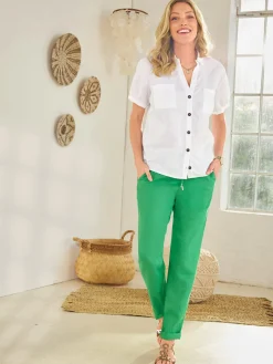 Pantalon en lin pur lin