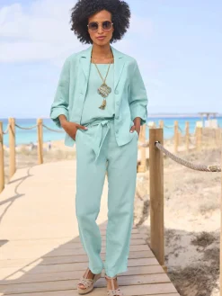 Pantalon en lin qualité lyocell estivale