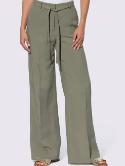 Pantalon en lin style marlène ample