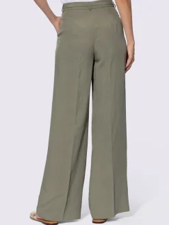 Pantalon en lin style marlène ample