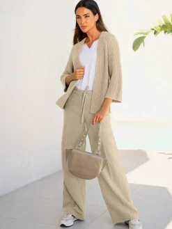 Pantalon en lin style marlène ample