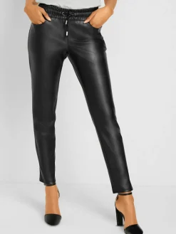 Pantalon en synthétique ceinture élastique confortable