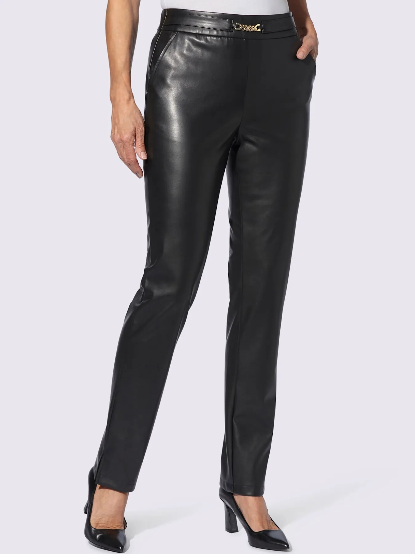 Pantalon en synthétique coupe confortable