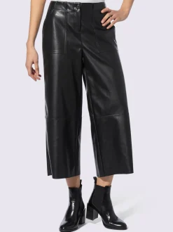 Pantalon en synthétique coupe large mode