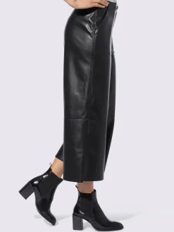 Pantalon en synthétique coupe large mode