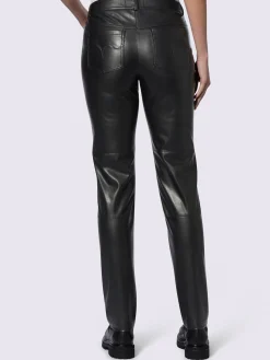Pantalon en synthétique glissières tendance