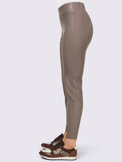 Pantalon en synthétique imitation cuir souple