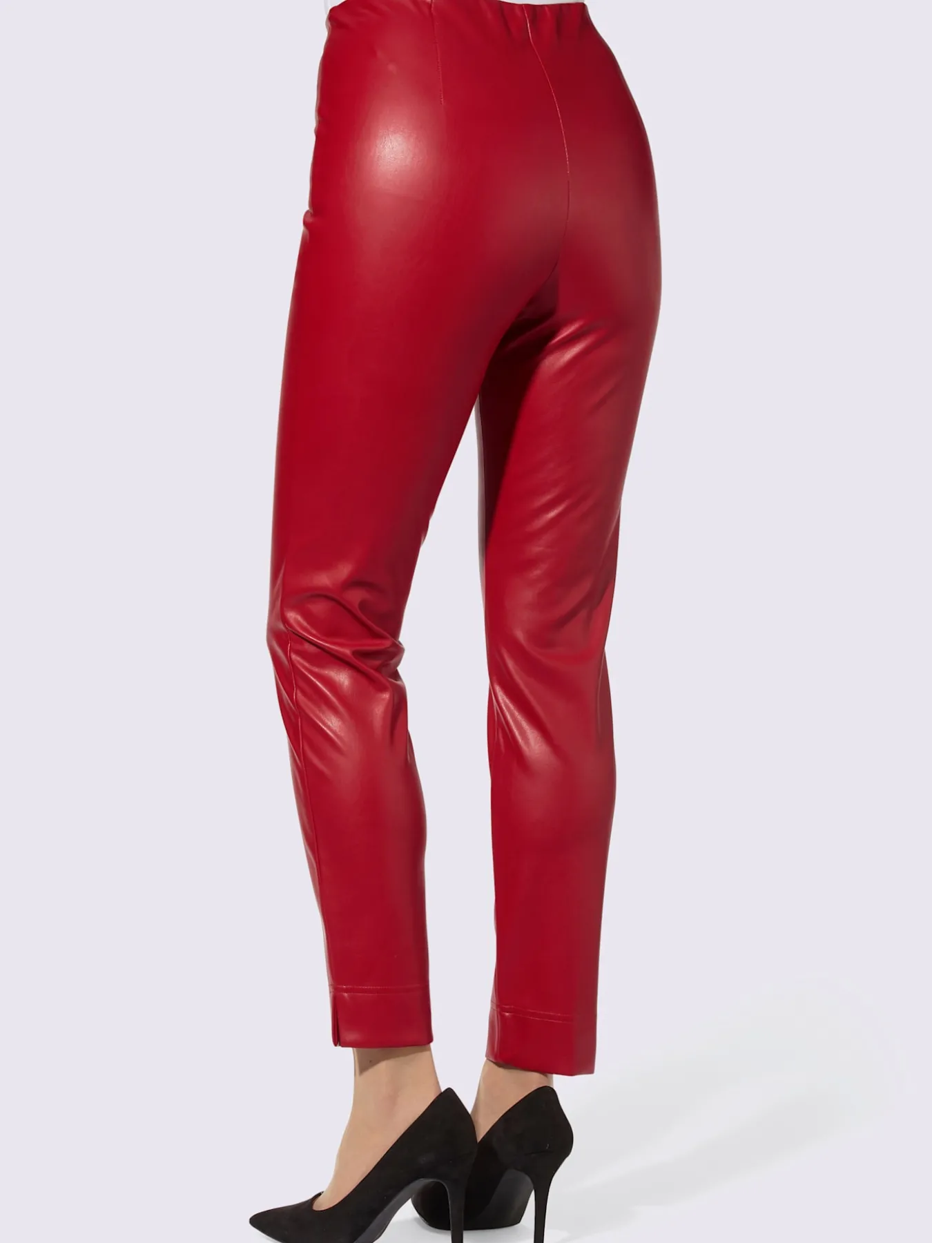 Pantalon en synthétique imitation cuir souple