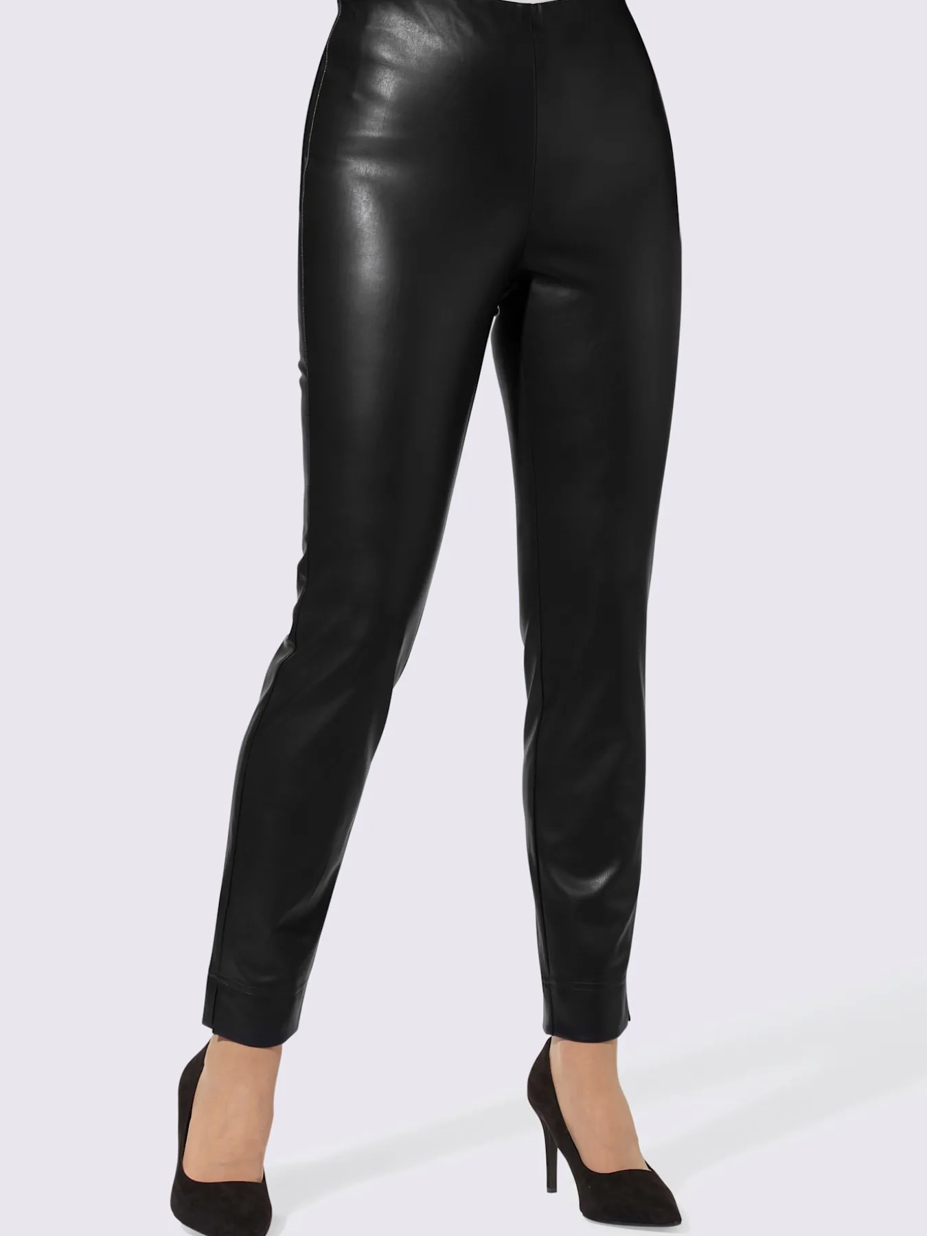 Pantalon en synthétique imitation cuir souple