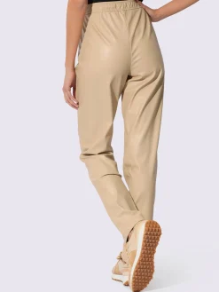 Pantalon en synthétique imitation cuir souple