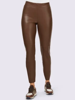 Pantalon en synthétique imitation cuir souple