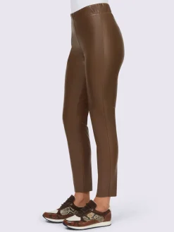 Pantalon en synthétique imitation cuir souple