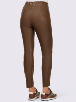 Pantalon en synthétique imitation cuir souple
