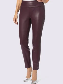 Pantalon en synthétique imitation cuir souple