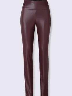 Pantalon en synthétique imitation cuir souple