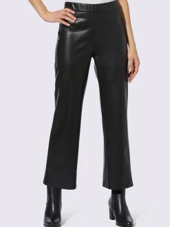 Pantalon en synthétique jambes larges mode