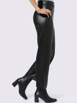Pantalon en synthétique jambes larges mode