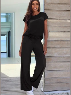 Pantalon en synthétique velours