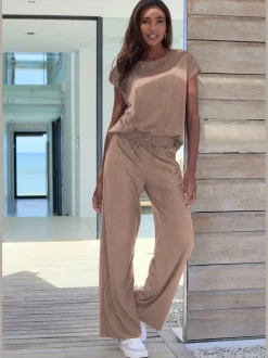 Pantalon en synthétique velours