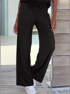Pantalon en synthétique velours