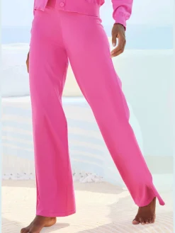 Pantalon en tricot avec jambes larges