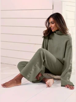 Pantalon en tricot doux et extensible