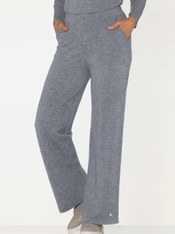 Pantalon en tricot mélange mérinos/cachemire