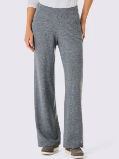 Pantalon en tricot mélange mérinos/cachemire