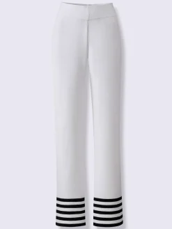 Pantalon en tricot rayures contrastées