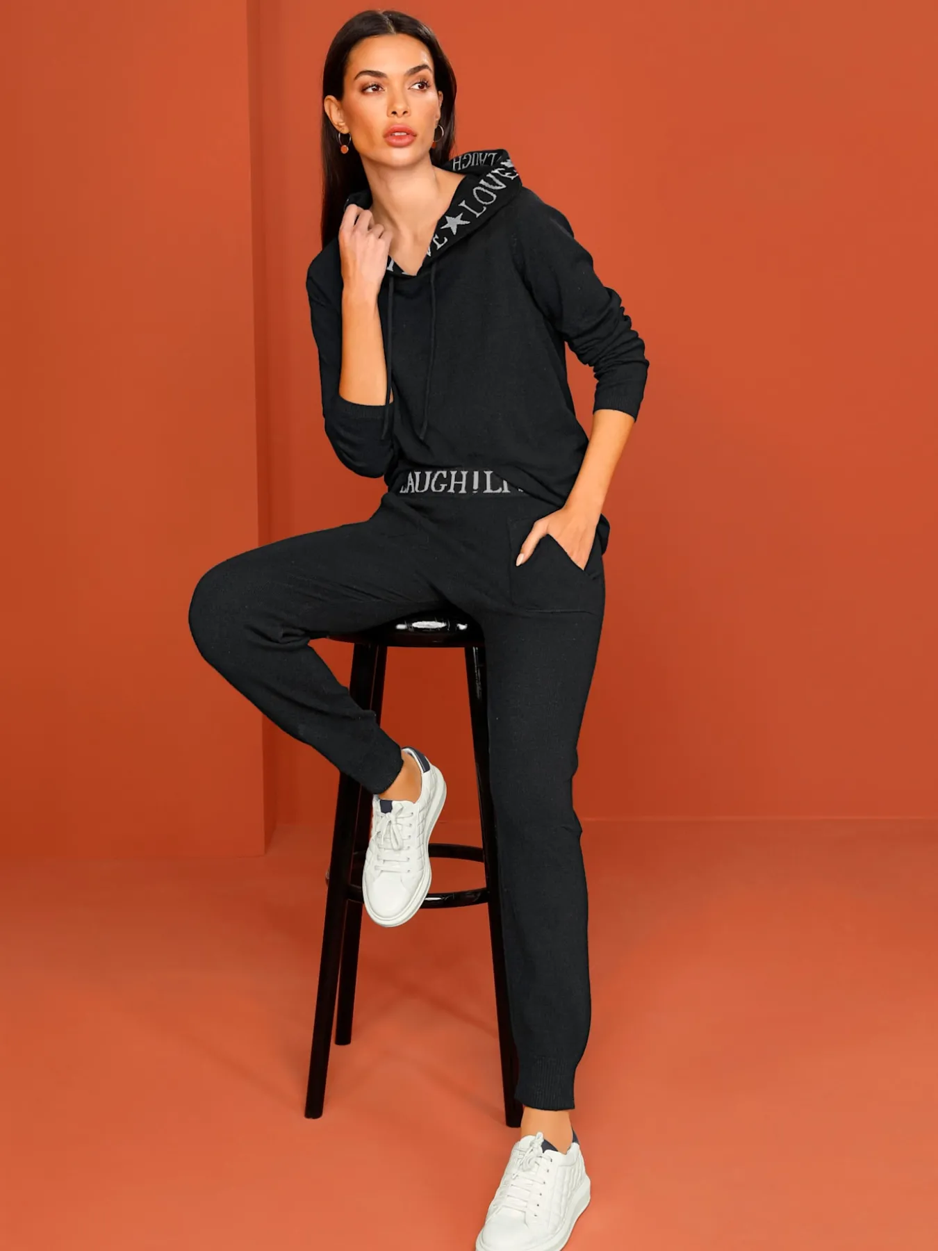 Pantalon en tricot tricot fin et doux
