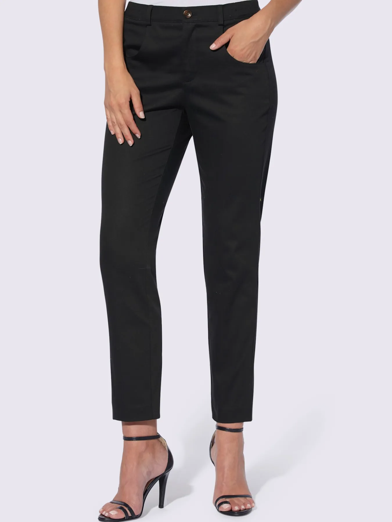 Pantalon extensible ceinture élastique latérale
