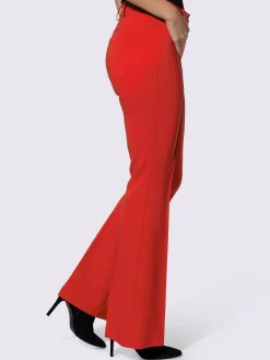 Pantalon extensible coupe bootcut tendance