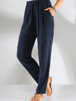 Pantalon femme fluide taille élastique
