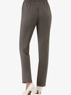 Pantalon femme léger imitation lin 2 poches devant