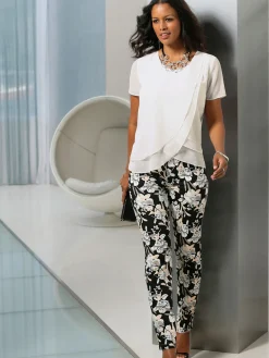 Pantalon imprimé 98% coton
