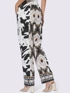 Pantalon imprimé bordures imprimées