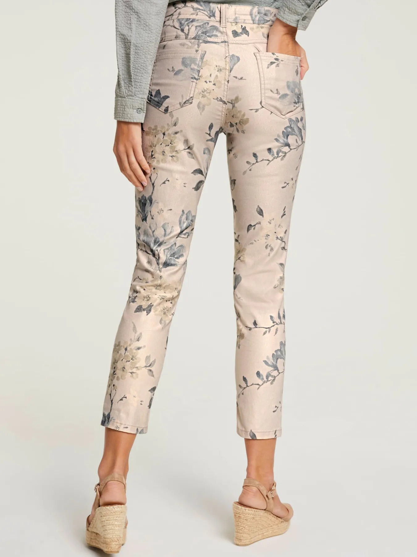 Pantalon imprimé coupe skinny tendance
