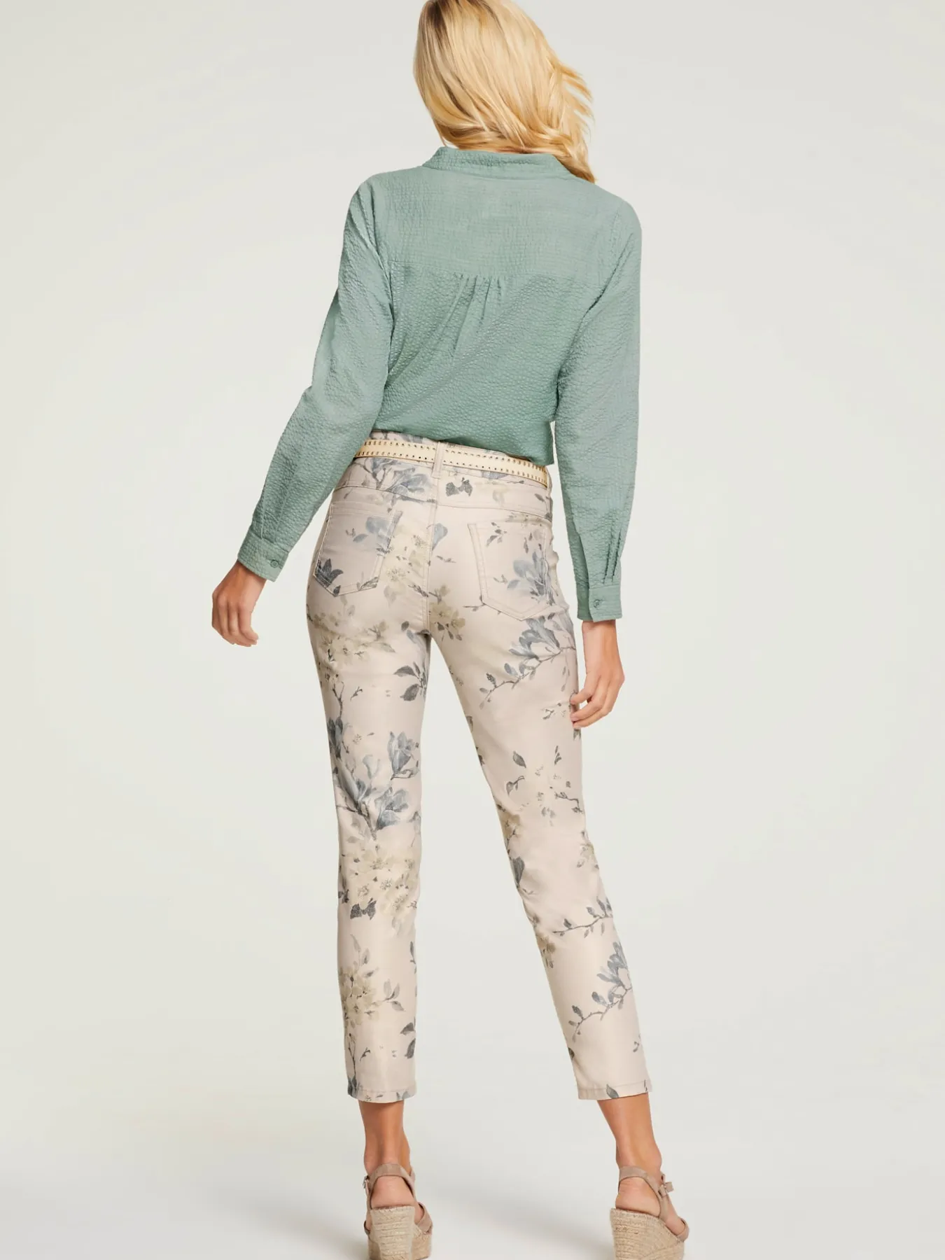 Pantalon imprimé coupe skinny tendance