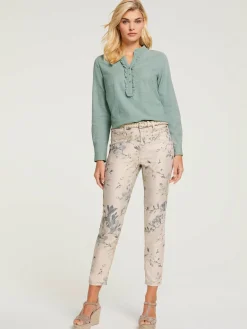 Pantalon imprimé coupe skinny tendance