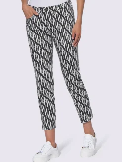 Pantalon imprimé forme courte tendance