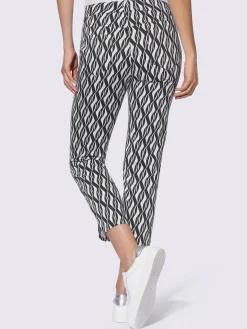 Pantalon imprimé forme courte tendance