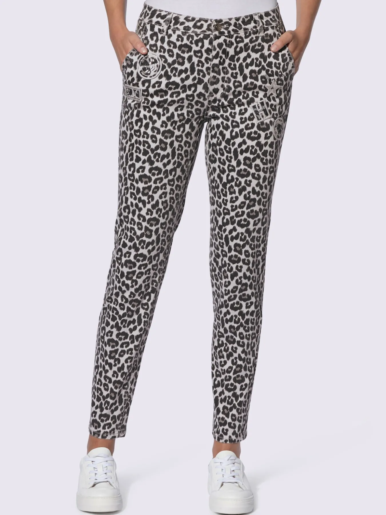 Pantalon imprimé joli motif léopard